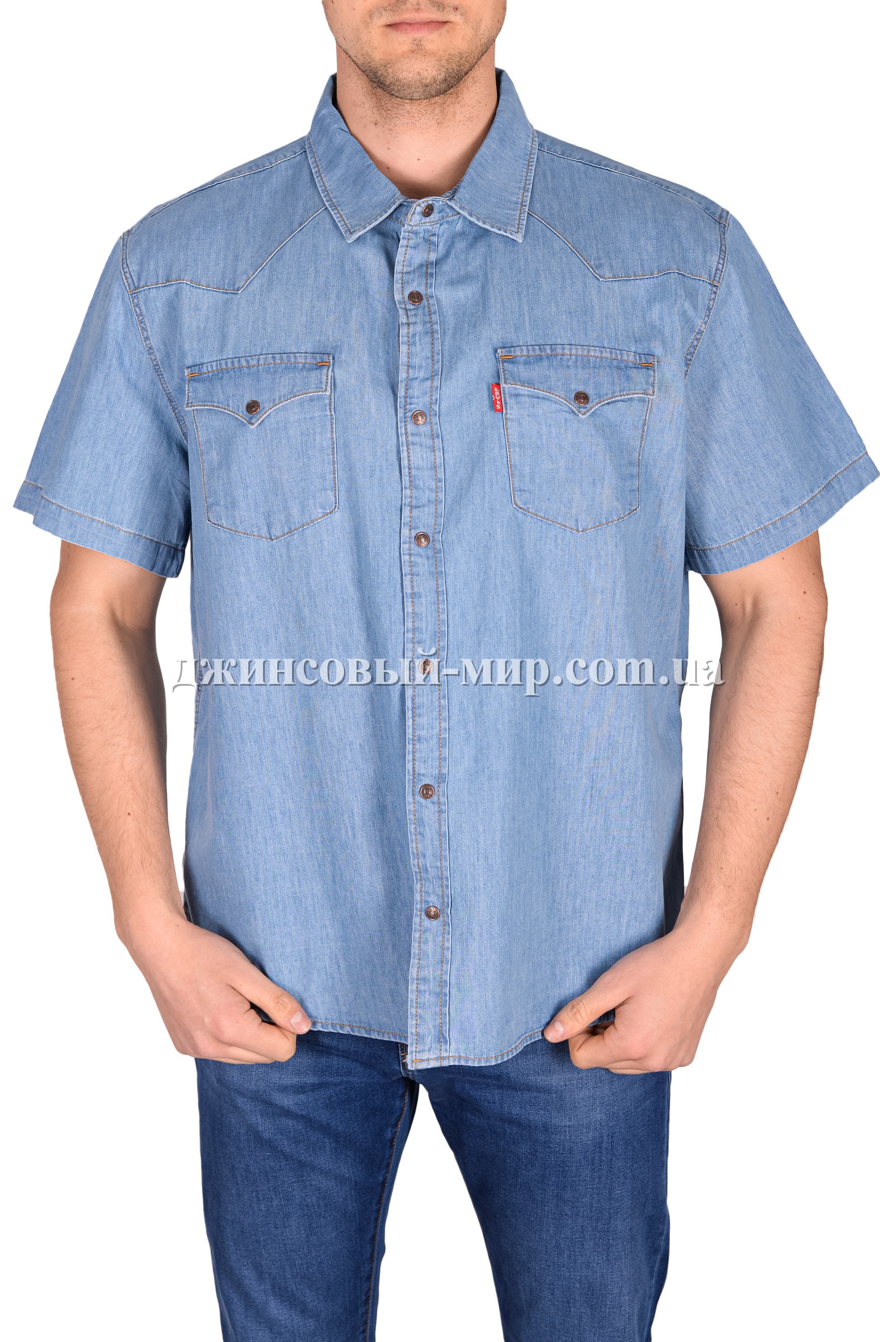 Мужская Джинсовая Рубашка Levis (Большие Размеры)