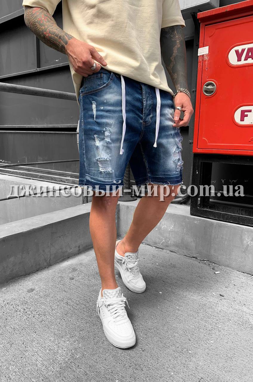 Мужские Джинсовые Бриджи Black Island