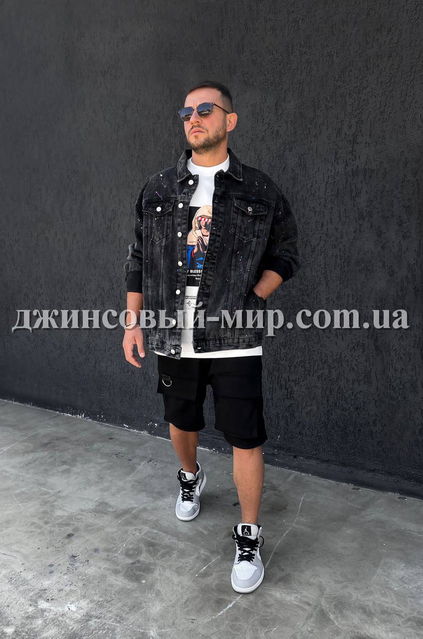 Мужской Джинсовый Пиджак Black Island