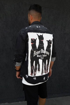 Мужской Джинсовый Пиджак Black Island