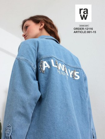 Женская Джинсовая Рубашка Raw