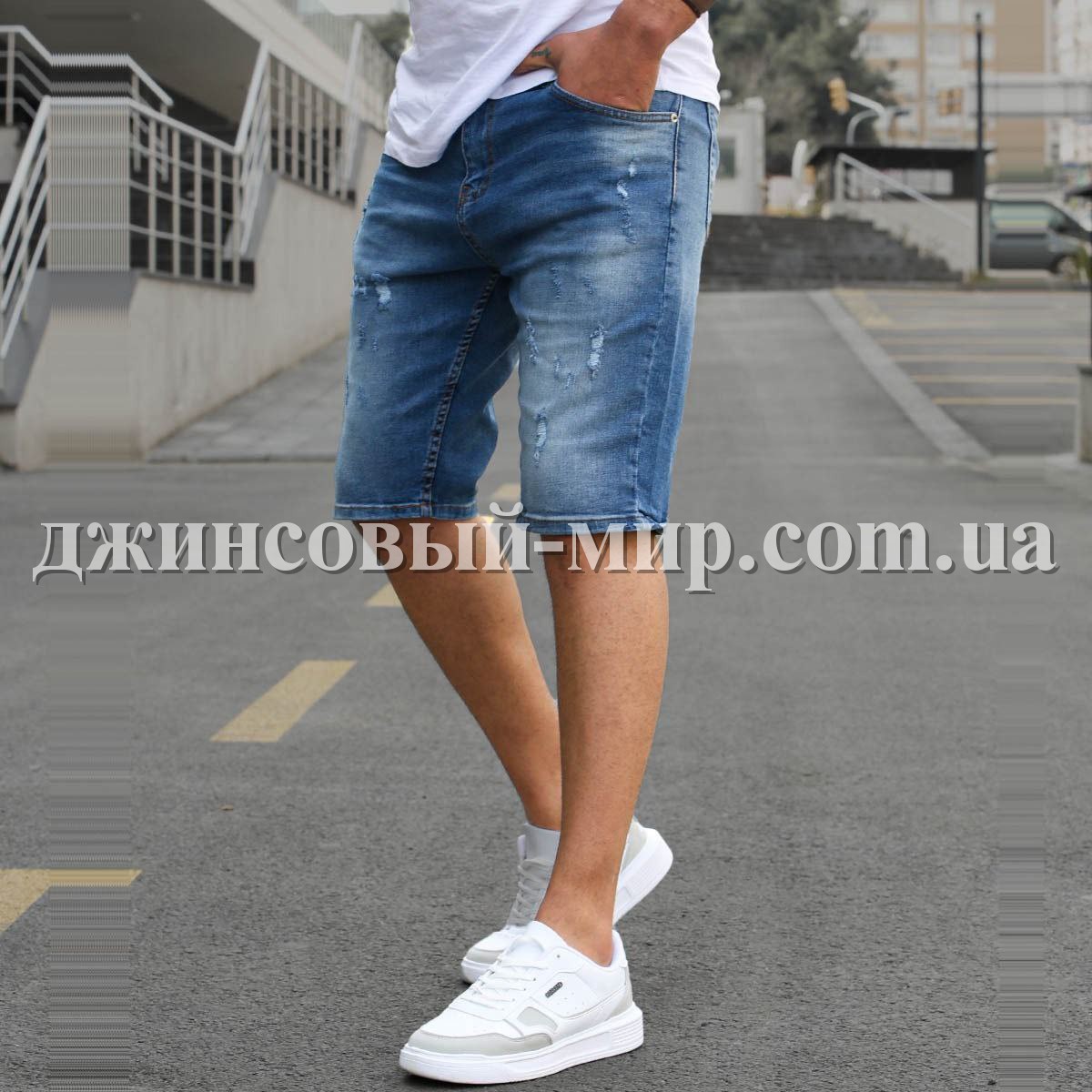 Мужские Джинсовые Бриджи Madmext