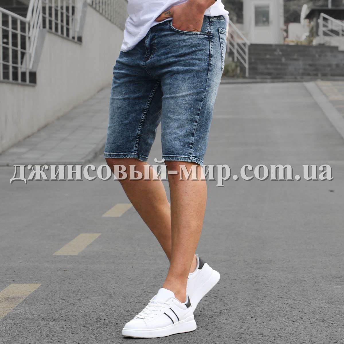 Мужские Джинсовые Бриджи Madmext