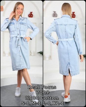 Женское Джинсовые Платье Real Focus