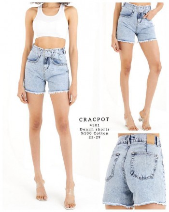 Женские Джинсовые Шорты Cracpot