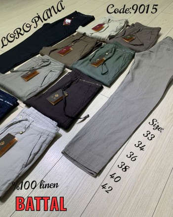 Мужские Льняные Джинсы Loro Piana (Большие размеры) (длина 34)