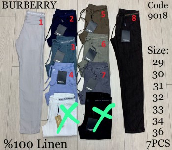 Мужские Льняные Джинсы Burberry (длина 34)