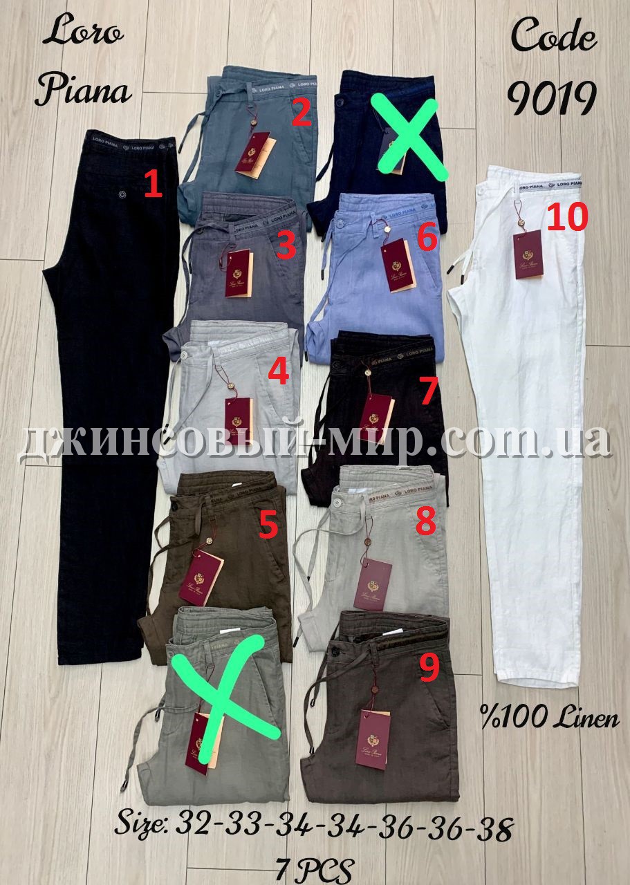 Мужские Льняные Джинсы Loro Piana  (длина 34)