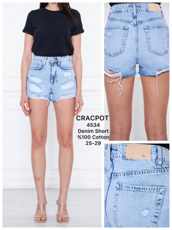 Женские Джинсовые Шорты Cracpot