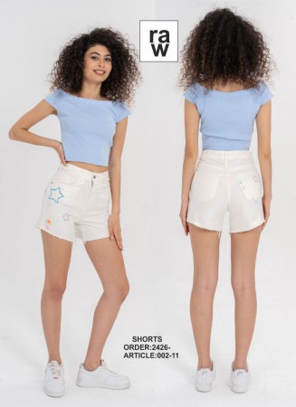 Женские Джинсовые Шорты Raw