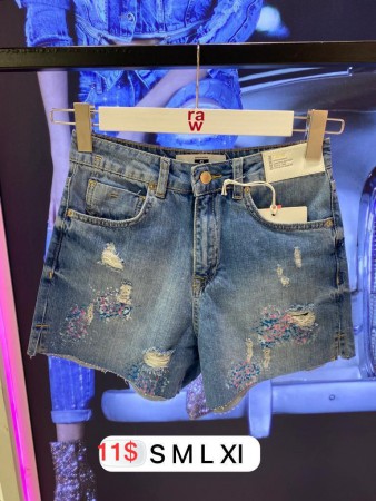 Женские Джинсовые Шорты Raw