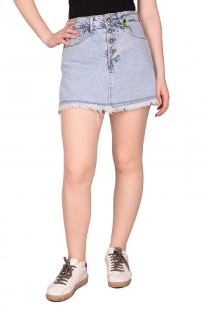 Женские Джинсовые Шорты-Юбка Mikaletta