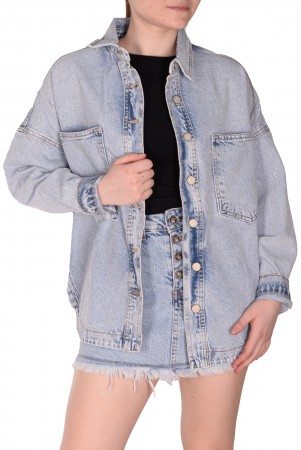 Женская Джинсовая Рубашка Cracpot