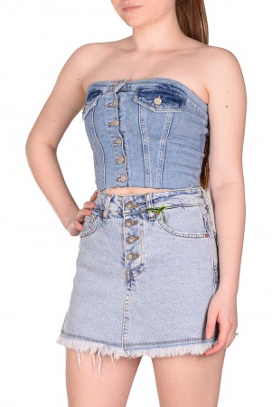 Женский Джинсовый Корсет Cracpot