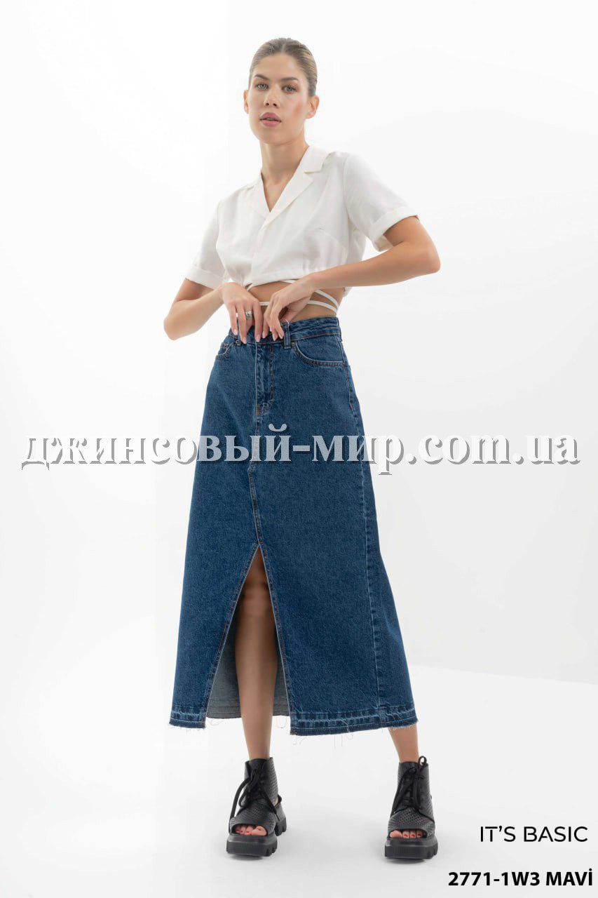 Женская Джинсовая Юбка ITS Basic (Большие размеры)