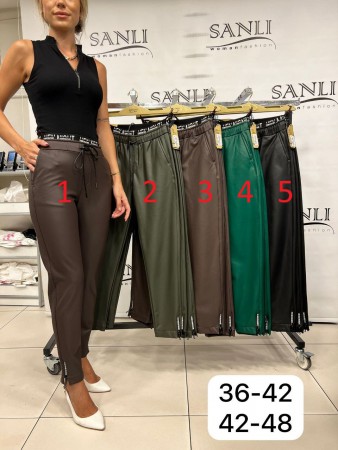 Женские Штаны Из Эко Кожи Estensivo (Большие размеры)