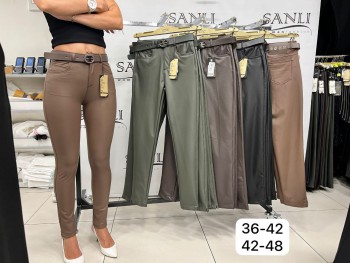 Женские Брюки Из Эко Кожи Estensivo  (Большие размеры)