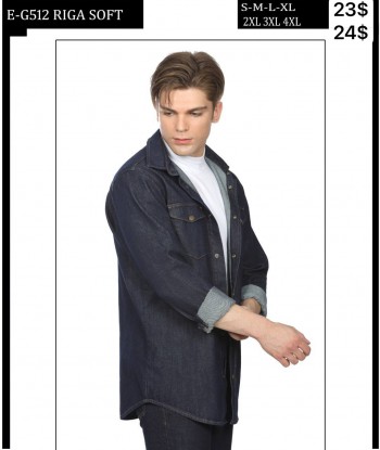 Мужская Джинсовая Рубашка Whitney (Большие размеры)