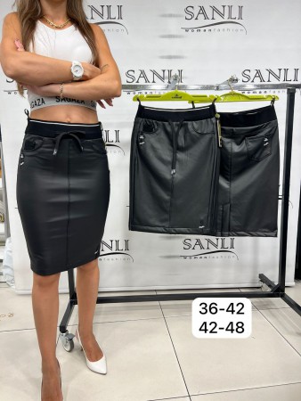 Женская Юбка Из Эко Кожи Carmito (Большие размеры)