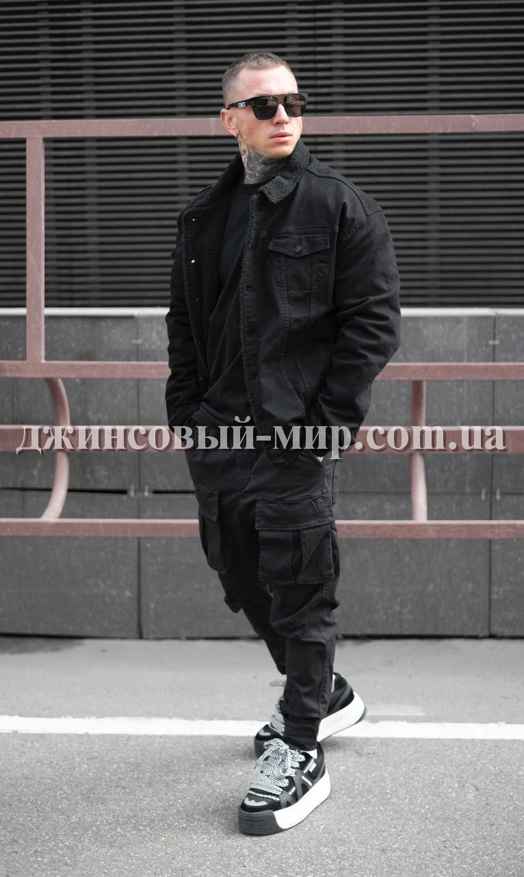 Мужская Джинсовая Куртка Black Island