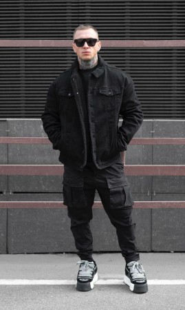 Мужская Джинсовая Куртка Black Island