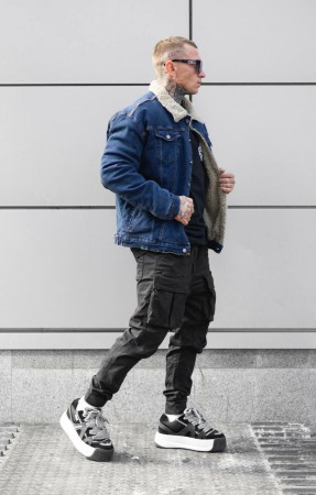 Мужская Джинсовая Куртка Black Island