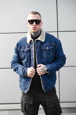 Мужская Джинсовая Куртка Black Island