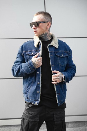 Мужская Джинсовая Куртка Black Island