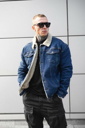 Мужская Джинсовая Куртка Black Island