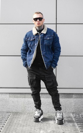 Мужская Джинсовая Куртка Black Island