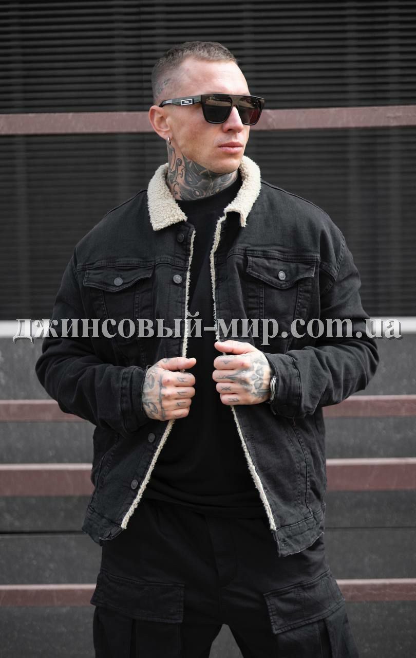 Мужская Джинсовая Куртка Black Island