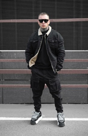 Мужская Джинсовая Куртка Black Island