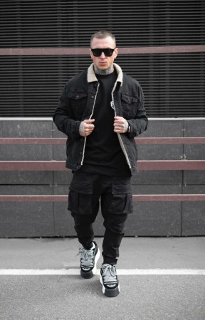 Мужская Джинсовая Куртка Black Island