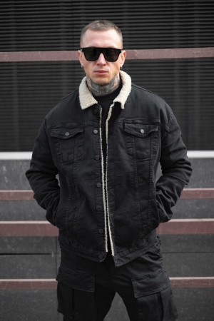 Мужская Джинсовая Куртка Black Island