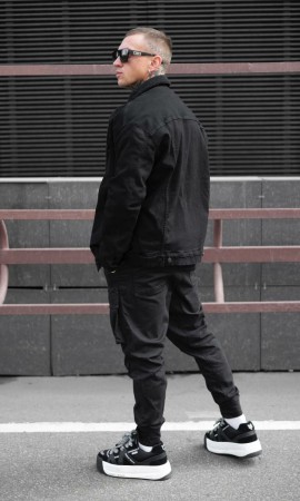 Мужская Джинсовая Куртка Black Island