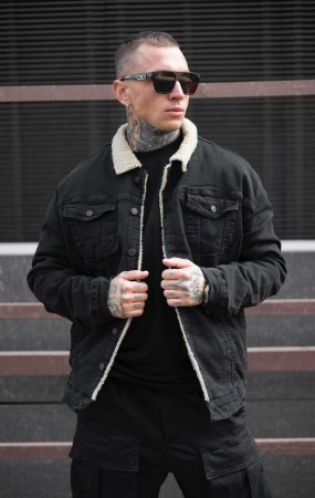 Мужская Джинсовая Куртка Black Island