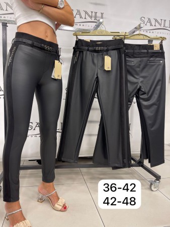 Женские Брюки Из Эко Кожи Estensivo (Большие размеры)