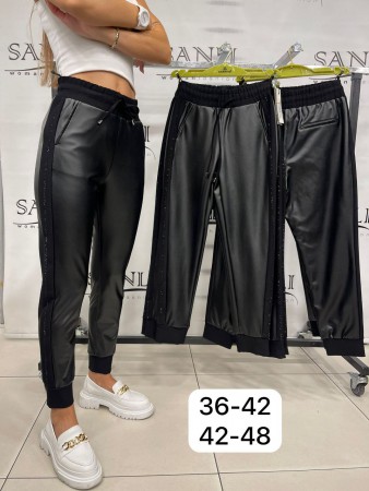 Женские Брюки Из Эко Кожи Carmito