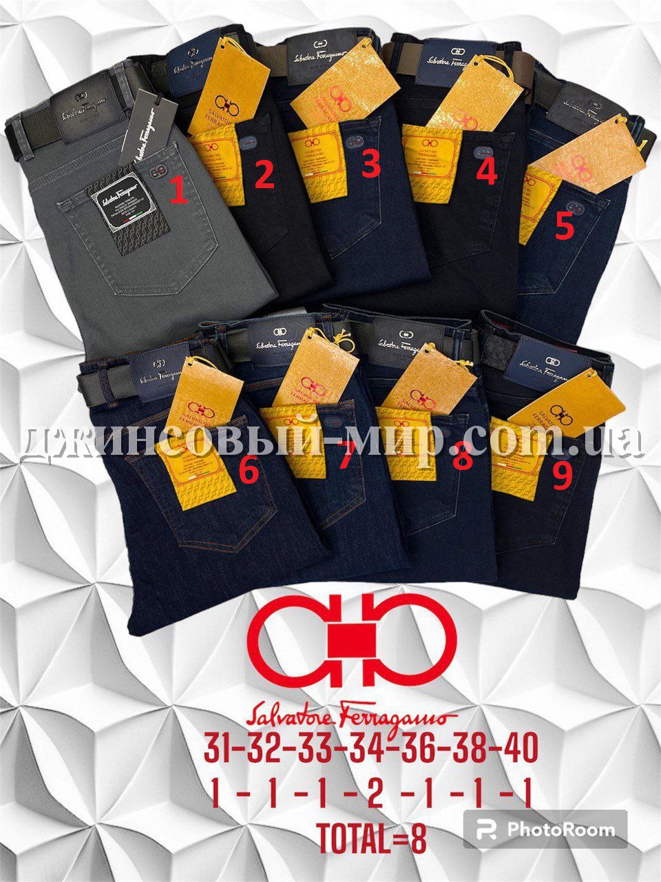 Мужские Джинсы Solvatore Ferragamo (длина 34)