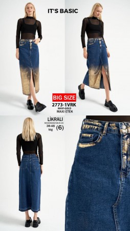 Женская Джинсовая Юбка ITS Basic (Большие размеры)