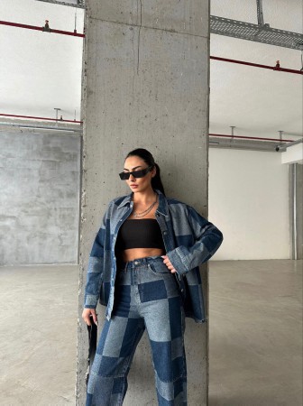 Женские Джинсовый Костюм Zeo Basic