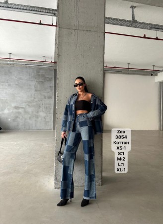 Женские Джинсовый Костюм Zeo Basic
